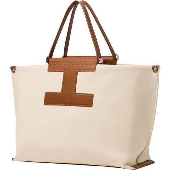 Laptop Tote Bag for Women,15.6 Inch Waterproof Scratch-Resistant Leather - Picture 1 of 7
